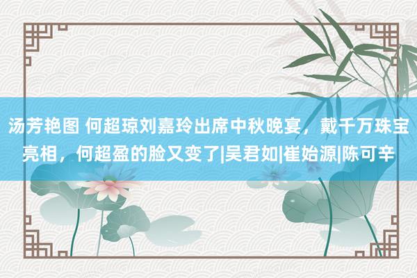 汤芳艳图 何超琼刘嘉玲出席中秋晚宴，戴千万珠宝亮相，何超盈的脸又变了|吴君如|崔始源|陈可辛